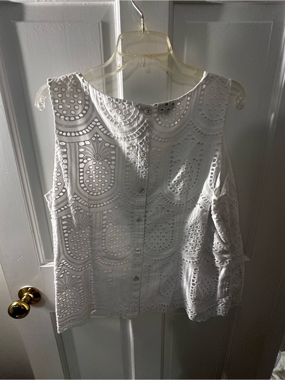 Talbots White Eyelet Sleeveless Camisole - Picture 5 of 9